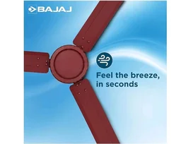 Bajaj Frore 1200 MM (48") 1 Star Rated Ceiling Fans For Home | BEE Star Rated Energy Efficient Ceiling Fan | Rust Free Coating For Long Life | High Air Delivery | 2-Yr Warranty 【Brown】