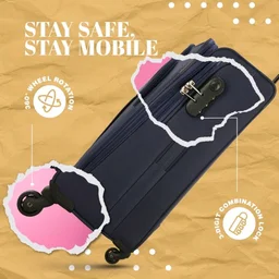 Skybags Rubik Soft Case Medium Size (Check-in) Trolley Bag, Blue
Spacious, Lightweight, Front Pocket, Durable Polyester Case Travel Luggage, Combination Lock, 5-Year Global Warranty
200+ bought in past month
