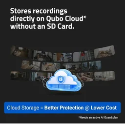 Qubo Smart Cam 360° 3MP | No SD Card Required, Records Directly on Cloud | 2026 Edition - by Hero Group | STQC Certified | AI Person Detection | Intruder Alarm | Night Vision | Two-Way Talk