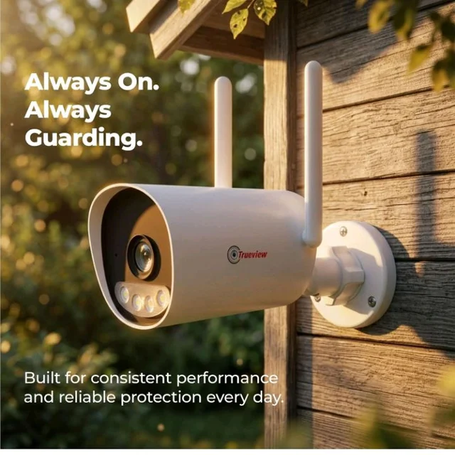 Trueview 3MP All Time Color Wi-Fi Smart Bullet CCTV Security Camera | Two-Way Audio | Human Detection IP66 Waterproof Supports Upto 256GB Memory Card | Alexa Compatible T18295S 2026 Edition
200+ bought in past month