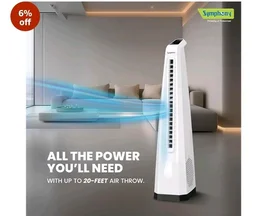 Symphony Surround-i Bladeless Tower Fan for Room | High-Speed with Swivel Action, Touchscreen Control Panel & Remote | 1 Year Warranty | White
6%
off