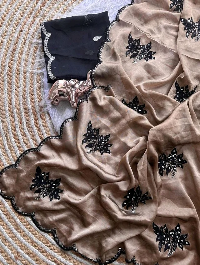 Visit the Sidhidata Store
5.0 out of 5 stars 8
Sidhidata Women's Rangoli Silk Sequence Embroidered Cutwork Boardered Saree With Unstitched Blouse Piece (Choco Brownie_Coffee_Free Size)