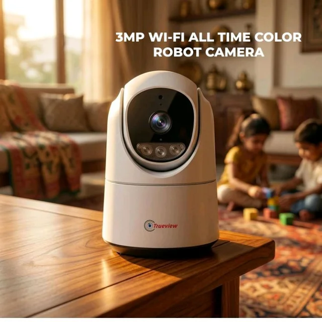 Trueview 3MP Wi-Fi ATC Robot Camera | BIS-ER (STQC Certified) WiFi CCTV Camera | All Time Color Night Vision | Pan Tilt | Smart Tracking | 2-Way Audio | Memory Card & Cloud | Alexa | T18296S
50+ bought in past month
