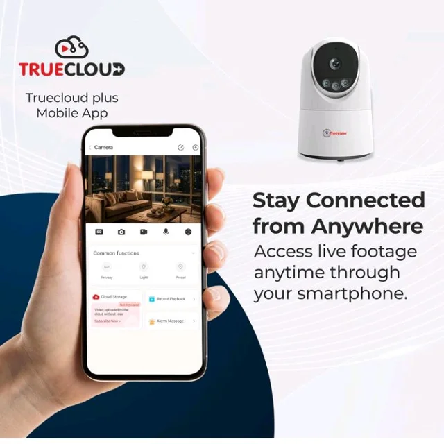 Trueview 3MP Wi-Fi ATC Robot Camera | BIS-ER (STQC Certified) WiFi CCTV Camera | All Time Color Night Vision | Pan Tilt | Smart Tracking | 2-Way Audio | Memory Card & Cloud | Alexa | T18296S
50+ bought in past month