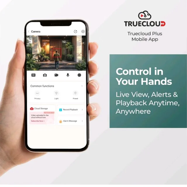 Trueview 3MP Wi-Fi All Time Colour Mini Pan-tilt CCTV Camera | STQC Approved | 360° Pan Tilt | Human Detection | 2-Way Audio | Supports 256 GB Memory Card & Cloud | Alexa | T18290S 2026 Edition
500+ bought in past month