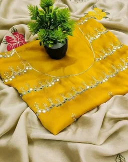 Yashika Women's Nylon Organza Saree with Blouse Piece for Traditional Ethnic Wear Sari
100+ bought in past month