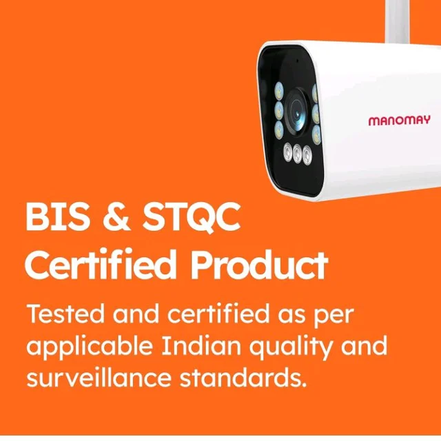 MANOMAY 3MP WiFi CCTV Bullet Camera Outdoor | BIS-ER (STQC Certified) Security Camera | Full Color Night Vision | Human Detection | 2-Way Audio | 10X Zoom | IP66 Waterproof | Memory Card & Cloud
50+ bought in past month
44%
off