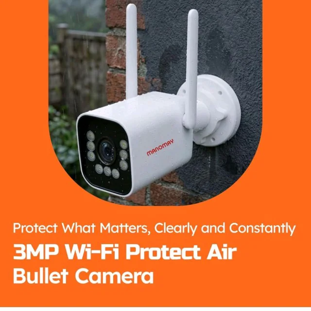 MANOMAY 3MP WiFi CCTV Bullet Camera Outdoor | BIS-ER (STQC Certified) Security Camera | Full Color Night Vision | Human Detection | 2-Way Audio | 10X Zoom | IP66 Waterproof | Memory Card & Cloud
50+ bought in past month
44%
off