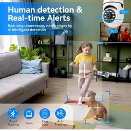 Eyetech 4Mp WiFi Bulb CCTV Camera for Home Security | 360° Rotation | Color Night Vision | Motion Detection Two-Way Audio | Wireless Light Bulb Camera with Mobile App V380 Pro (Heavy Light Camera)
300+ bought in past month