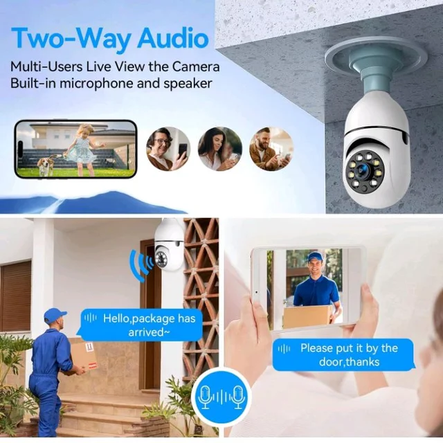 Eyetech 4Mp WiFi Bulb CCTV Camera for Home Security | 360° Rotation | Color Night Vision | Motion Detection Two-Way Audio | Wireless Light Bulb Camera with Mobile App V380 Pro (Heavy Light Camera)
300+ bought in past month