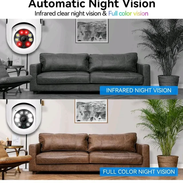 Eyetech 4Mp WiFi Bulb CCTV Camera for Home Security | 360° Rotation | Color Night Vision | Motion Detection Two-Way Audio | Wireless Light Bulb Camera with Mobile App V380 Pro (Heavy Light Camera)
300+ bought in past month