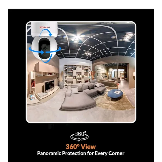 CP PLUS 3MP Smart Wi-Fi CCTV Camera | 360° Pan & Tilt | CTC Cyber Secure Tech | View & Talk | Smart Detection Suite | Night Vision | Cloud Storage | Supports OK Google | CP-E35Q
2K+ bought in past month