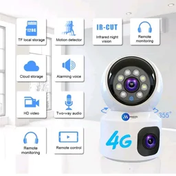 Maizic Smarthome 5+5MP Outdoor 4G SIM Camera | Dual Lens Dual Screen | No WiFi | Color Night Vision | Motion Detection | IP66 Waterproof
48%
off