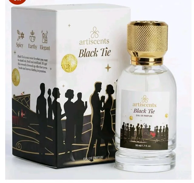Black Tie | Perfume for Man | Eau de Parfum, Spicy Earthy Elegant Perfume for Men with Violet Leaf, Rose, Ambergris, Patchouli and Bourbon Vanilla, Vegan Organic | 50 mL