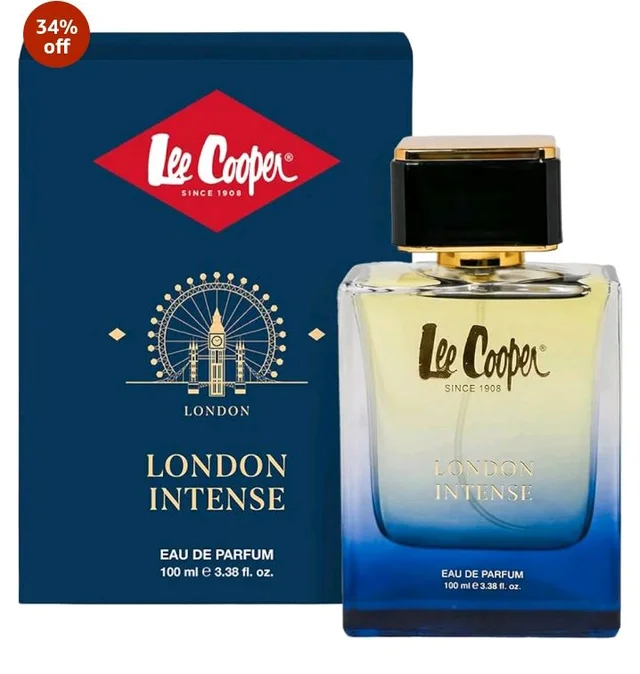 Lee Cooper London Intense Eau de Parfum - 100ml | Long Lasting Unisex Perfume | Tropical Pineapple, Bergamot & White Floral Scent | Internationally Inspired Fragrance for Bold Occasions