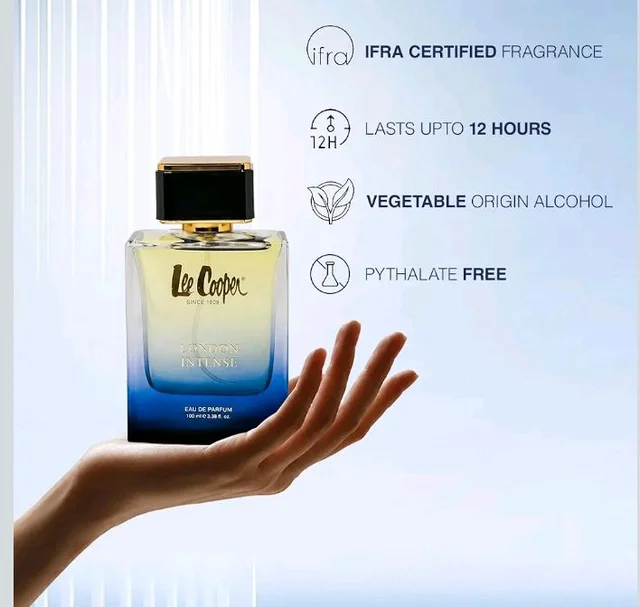 Lee Cooper London Intense Eau de Parfum - 100ml | Long Lasting Unisex Perfume | Tropical Pineapple, Bergamot & White Floral Scent | Internationally Inspired Fragrance for Bold Occasions
