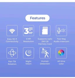 Trueview 3MP Wi-Fi ATC Robot Camera | BIS-ER (STQC Certified) WiFi CCTV Camera | All Time Color Night Vision | Pan Tilt | Smart Tracking | 2-Way Audio | Memory Card & Cloud | Alexa | T18296S
400+ bought in past month
