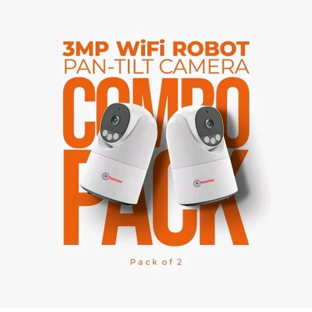 Trueview 3MP Pack of 2 Smart CCTV Wi-fi Home Security Camera with Pan Tilt 360° View, 2 Way Talk, Cloud Monitor, Motion Detect, Supports SD Card Up to 256 GB, Night Vision (3MP Robot - Pack of 2)
50+ bought in past month