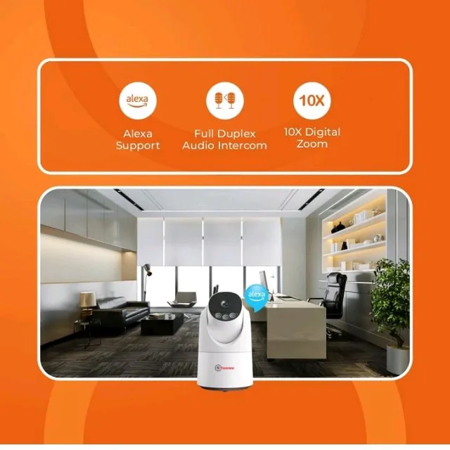 Trueview 3MP Pack of 2 Smart CCTV Wi-fi Home Security Camera with Pan Tilt 360° View, 2 Way Talk, Cloud Monitor, Motion Detect, Supports SD Card Up to 256 GB, Night Vision (3MP Robot - Pack of 2)
50+ bought in past month