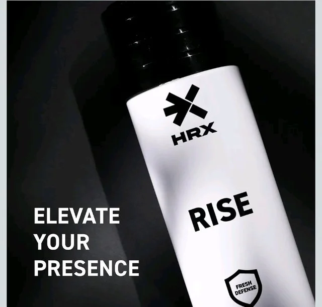 HRX Rise Deodorant Body Spray - Earthy, Woody Men's Deodorant - Body Spray for Men with Bergamot, Lavender, Vetiver Notes - 200 ml
