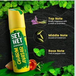 SET WET Deodorant Spray Perfume Cool, Charm & Swag Avatar for men, 150ml (Pack of 3)