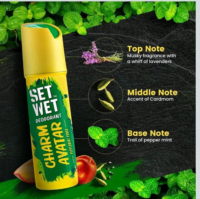 SET WET Deodorant Spray Perfume Cool, Charm & Swag Avatar for men, 150ml (Pack of 3)