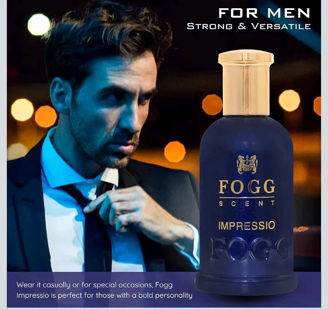 Fogg Scent Impressio Perfume for Men, Long-Lasting, Fresh & Powerful Fragrance, Eau De Parfum, 1