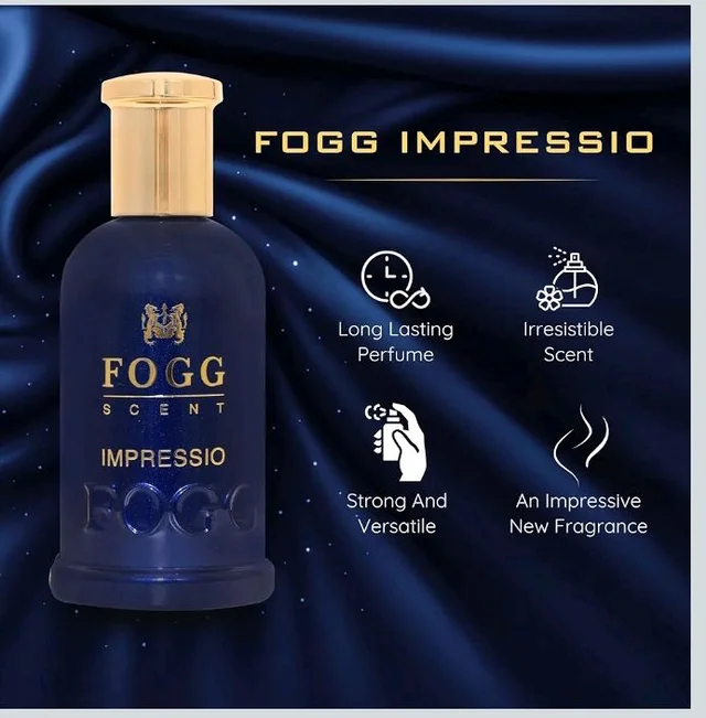 Fogg Scent Impressio Perfume for Men, Long-Lasting, Fresh & Powerful Fragrance, Eau De Parfum, 1