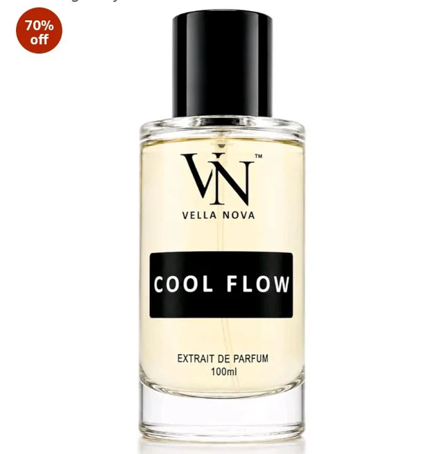 VELLA NOVA Cool Flow Extrait De Parfum 100ml for Men & Women | Fresh Aquatic, Ocean Fragrance | Long - Lasting Daily Wear