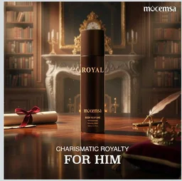 Mocemsa Royal Body Perfume for Men | Rich Woody & Aromatic Fragrance | Long-Lasting No Gas Deodorant | Signature Scent for Everyday, Office & Night Out | Premium Men’s Body Spray | 150ml