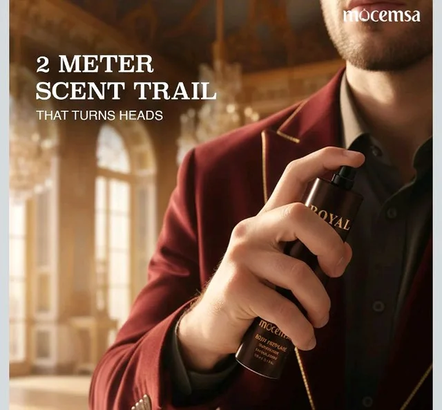 Mocemsa Royal Body Perfume for Men | Rich Woody & Aromatic Fragrance | Long-Lasting No Gas Deodorant | Signature Scent for Everyday, Office & Night Out | Premium Men’s Body Spray | 150ml