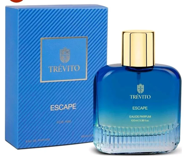 TRÉVITO Escape Luxury Perfume for Men 100ml | Long Lasting Eau de Parfum | Citrus Aqua Fragrance | Premium Skin Friendly Men's Perfume | Fresh Daily Wear for Office, Gym & Travel
