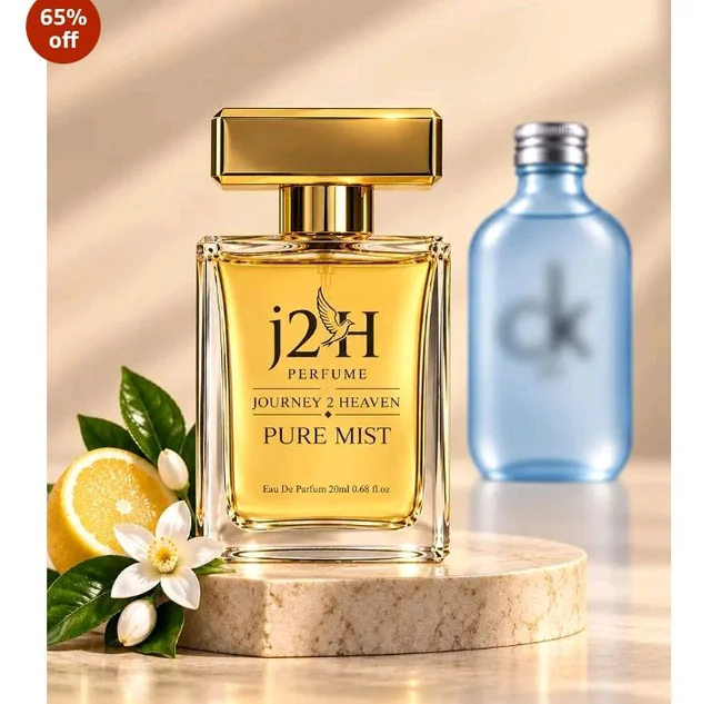 j2H Pure Mist Perfume for Men and Women, 60ml, Fresh Citrus Aromatic Scent with Bergamot, Cardamom, Green Tea, Jasmine, Musk, and Sandalwood
65%
off