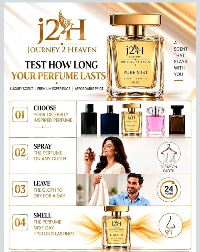 j2H Pure Mist Perfume for Men and Women, 60ml, Fresh Citrus Aromatic Scent with Bergamot, Cardamom, Green Tea, Jasmine, Musk, and Sandalwood
65%
off