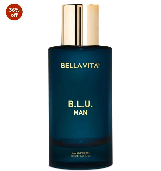 Bella Vita Luxury B.L.U Man Eau De Parfum Perfume with Lemon, Black Pepper, Orris, Musk|Premium, Long Lasting Fresh Aromatic Fragrance for Men, 100 ML
600+ bought in p