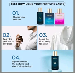 Bella Vita Luxury B.L.U Man Eau De Parfum Perfume with Lemon, Black Pepper, Orris, Musk|Premium, Long Lasting Fresh Aromatic Fragrance for Men, 100 ML
600+ bought in p