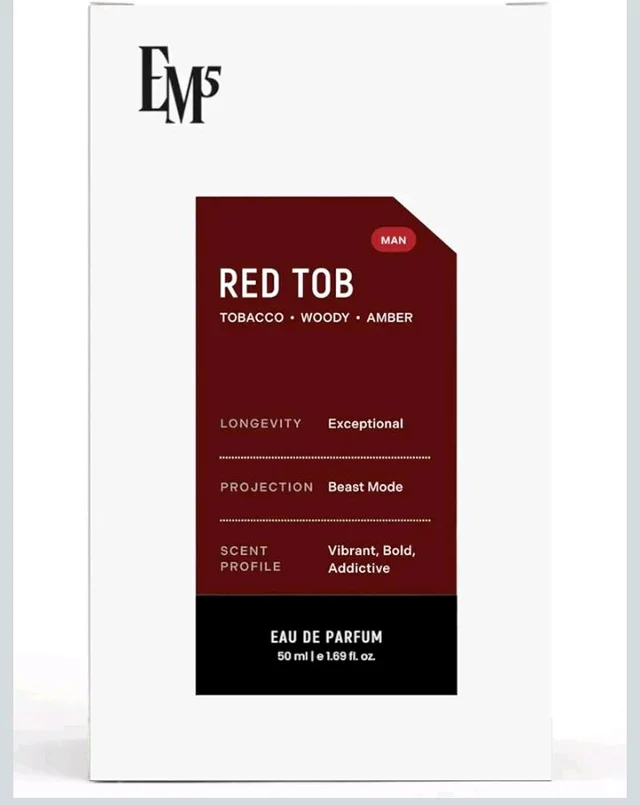 EM5 Red Tob Long Lasting Unisex Perfume | Tobacco Woody EDP 50 ml