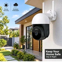 Eyetech 4G LTE Outdoor PTZ Security Camera | Dual Antenna | 360° Pan Tilt | Night Vision | Motion Detection | Two Way Audio | 4G SIM-Based CCTV Camera for Home with Mobile App V380 Pro (4G Camera2)