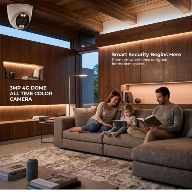 Trueview 3MP 4G Dome CCTV Camera | STQC Approved | SIM Based Security Camera | All Time Colour Night Vision | Human Detection | Two-Way Audio | Supports 256GB Memory Card | Smart Home Surveillance
50+ bought in past month
