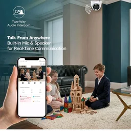MANOMAY 3MP WiFi CCTV Dome Camera | BIS-ER (STQC Certified) | Full Color Night Vision | Human Detection | 2-Way Audio | 10X Zoom | Memory Card up to 256GB & Cloud | Alexa Support