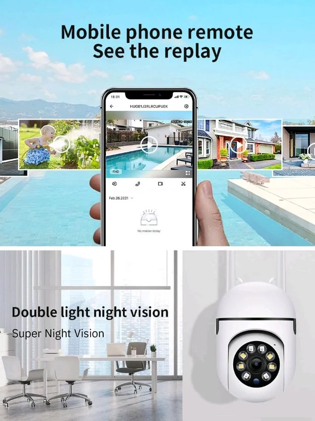 1080P Mini PTZ WiFi Security Camera for Home Indoor | 360° Pan Tilt, Night Vision, AI Motion Alert, 2-Way Audio, Remote Mobile Viewing | Baby & Pet Monitor, Works on 2.4GHz WiFi
78%
off