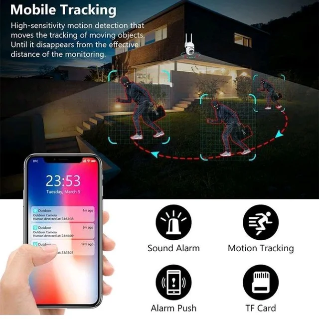 1080P Mini PTZ WiFi Security Camera for Home Indoor | 360° Pan Tilt, Night Vision, AI Motion Alert, 2-Way Audio, Remote Mobile Viewing | Baby & Pet Monitor, Works on 2.4GHz WiFi
78%
off