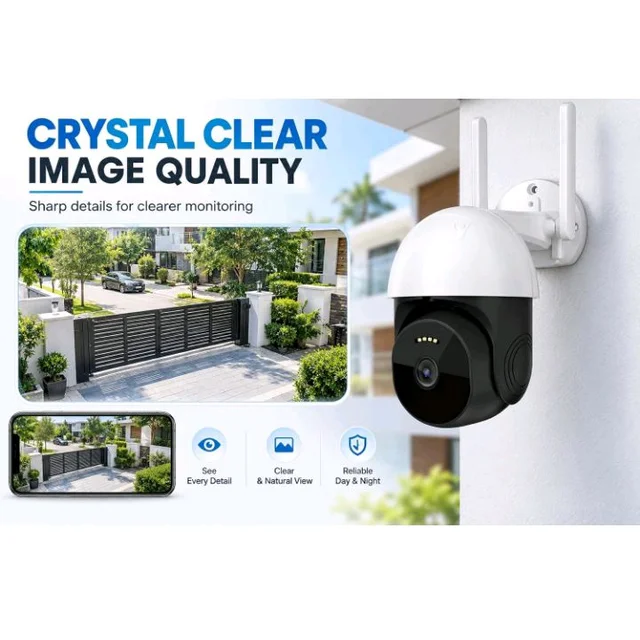 Guard Well 4G LTE Outdoor PTZ Security Camera | Dual Antenna | 360° Pan Tilt | Night Vision | Motion Detection | Two Way Audio | 4G SIM-Based CCTV Camera for Home with Mobile App V380 Pro (4G Camera2)
60%
off