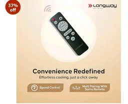 LONGWAY Creta P1 600 mm/24 inch Ultra High Speed 4 Blade Anti-Dust Decorative Star Rated Remote Controlled Ceiling Fan 2 Years Warranty (Golden, Pack of 1)