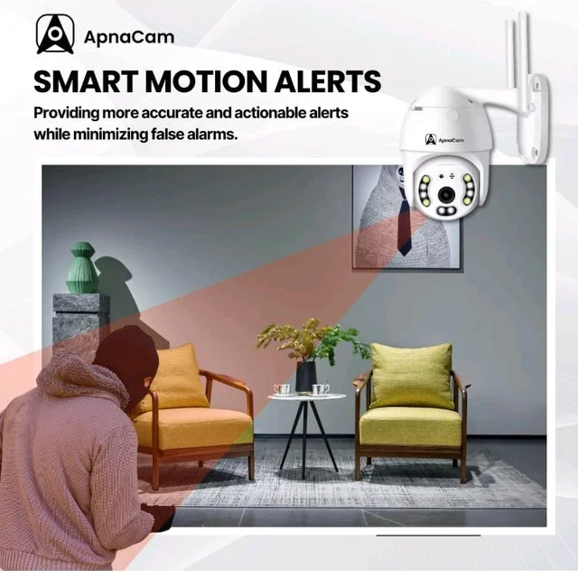 ApnaCam 3MP Wi-Fi Full Color Outdoor Smart Security Camera | 360° with Pan & Tilt | Two Way Talk | Human Detection | Night Vision | Supports SD Card (up to 128 GB)