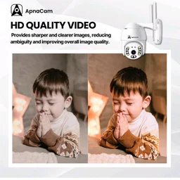 ApnaCam 3MP Wi-Fi Full Color Outdoor Smart Security Camera | 360° with Pan & Tilt | Two Way Talk | Human Detection | Night Vision | Supports SD Card (up to 128 GB)