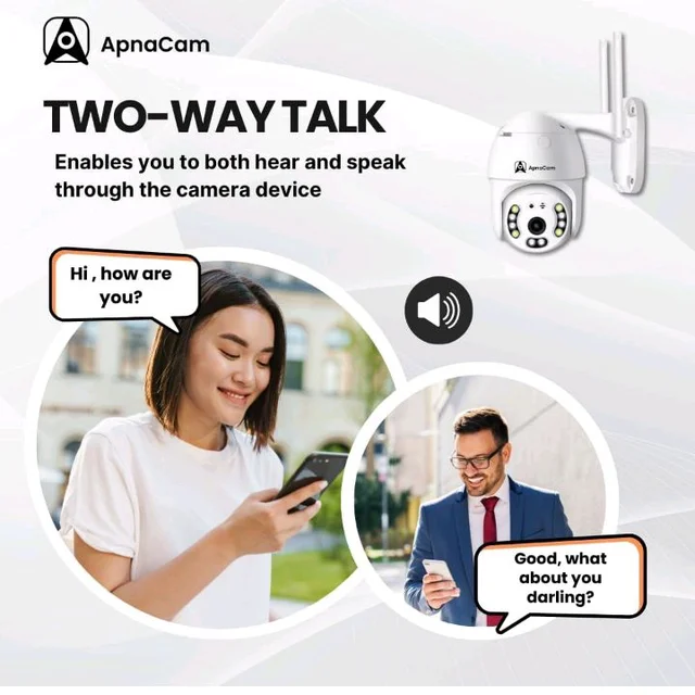 ApnaCam 3MP Wi-Fi Full Color Outdoor Smart Security Camera | 360° with Pan & Tilt | Two Way Talk | Human Detection | Night Vision | Supports SD Card (up to 128 GB)