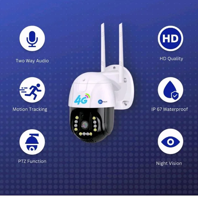 Maizic Smarthome 4MP 4G SIM Outdoor Security Camera | 360° Pan & Tilt | No WiFi Needed | Color Night Vision | Motion Alert | IP66
100+ bought in past month