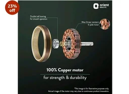 Orient Electric 600 MM New Air Plus | 4 Blade Small Ceiling Fan for Kitchen | 100% Copper Motor | Aluminium blades | 24 Inch Fan | 2 Years Warranty | Brown