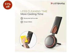 LONGWAY Kiger P1 600 mm/24 inch Ultra High Speed 4 Blade Anti-Dust Decorative Star Rated Ceiling Fan 2 Years Warranty (Smoked Brown, Pack of 1)